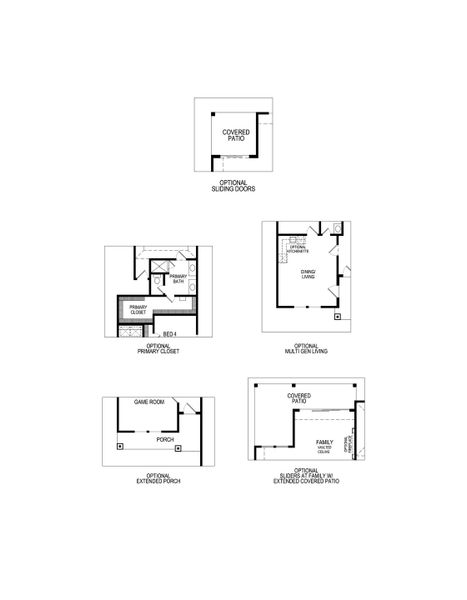 2D floor plan layout for the McKinley F by First Texas Homes in The Meadows, Denton, TX (Image 3). 2D floor plan layout for the McKinley F by First Texas Homes in The Meadows, Denton, TX (Image 3).