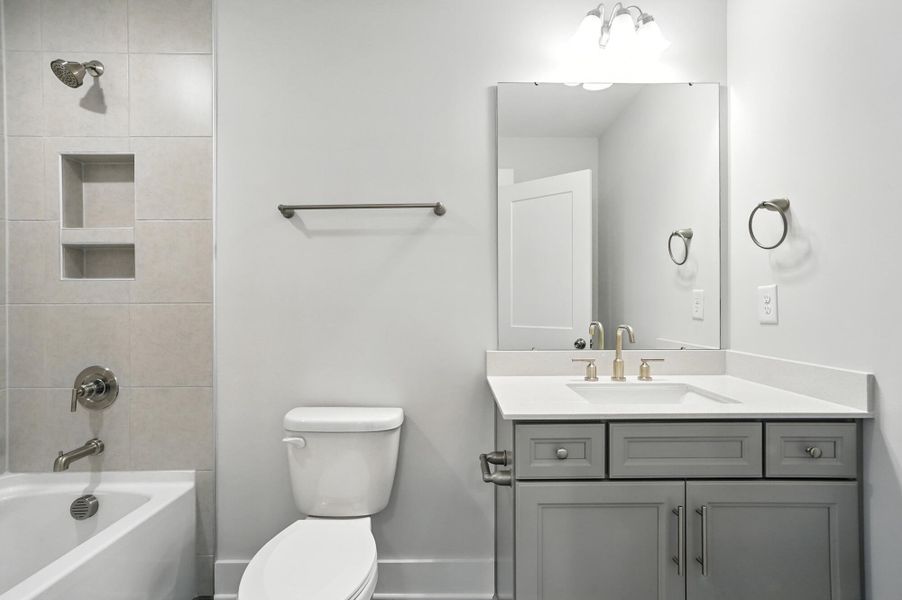 Furnished interior view inside a new home in Villas at Prestwick, Mooresville (Image 19). Furnished interior view inside a new home in Villas at Prestwick, Mooresville (Image 19).