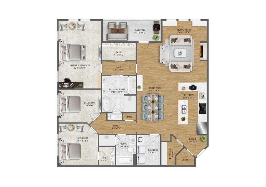2D floor plan layout of this home in , Allen, TX (Image 4).