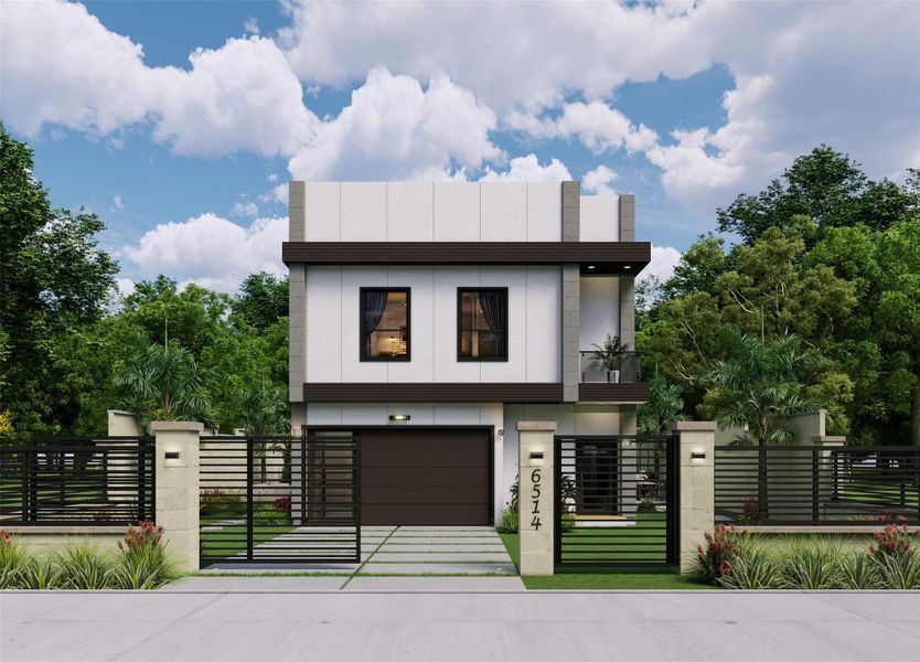 Front exterior of a new home in , Houston, TX, highlighting curb appeal (Image 1).