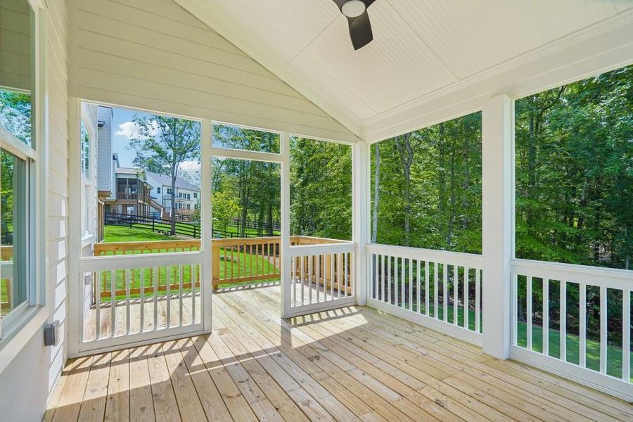 Exterior details and patio area of a home in Arden on Lanier, Cumming (Image 3).