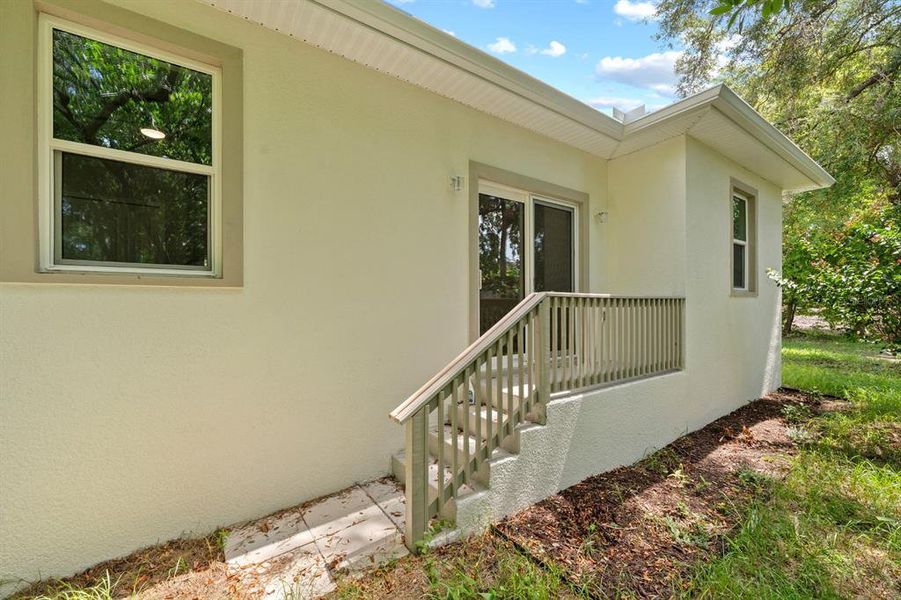 Exterior details and patio area of a home in , Tampa (Image 3). Exterior details and patio area of a home in , Tampa (Image 3).