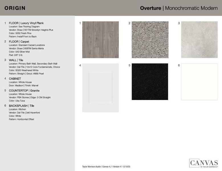 13203 Rindle Reach Drive design selections! This home is currently under construction and selections are subject to change.