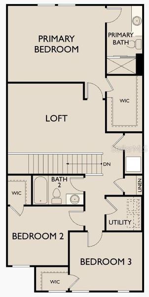 2D floor plan layout of this home in , Kissimmee, FL (Image 2).