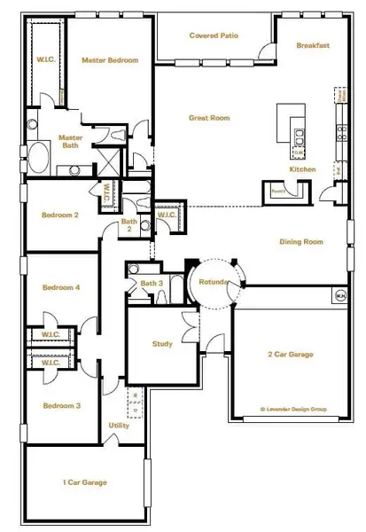 2D floor plan layout for the Sutter by Sitterle Homes in Kinder Gale 65’s at Kinder Ranch, San Antonio, TX (Image 3). 2D floor plan layout for the Sutter by Sitterle Homes in Kinder Gale 65’s at Kinder Ranch, San Antonio, TX (Image 3).
