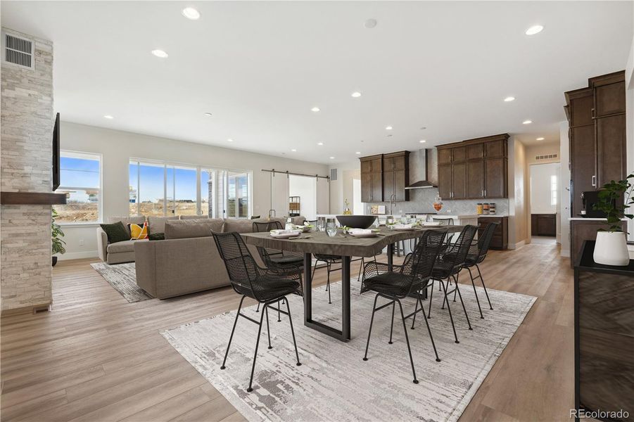 Furnished interior view inside a new home in Retreat at The Canyons, Castle Pines (Image 18). Furnished interior view inside a new home in Retreat at The Canyons, Castle Pines (Image 18).