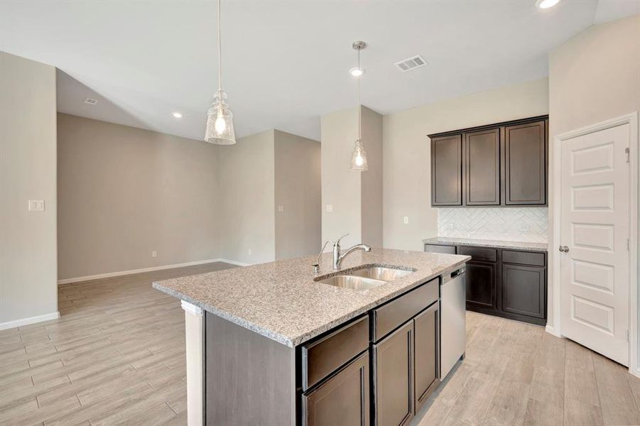 Furnished interior view inside a new home in Woodstone, Providence Village (Image 8). Furnished interior view inside a new home in Woodstone, Providence Village (Image 8).