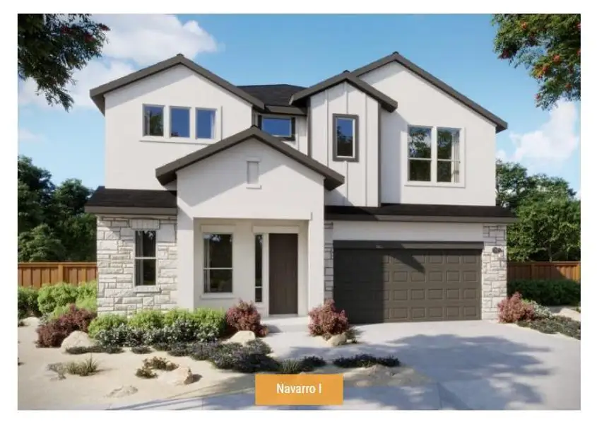Front exterior of a new home in , Round Rock, TX, highlighting curb appeal (Image 1). Front exterior of a new home in , Round Rock, TX, highlighting curb appeal (Image 1).