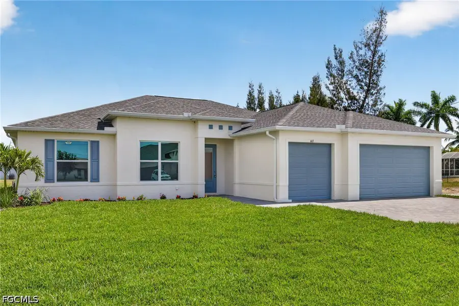 Front exterior of a new home in Cape Coral, Cape Coral, FL, highlighting curb appeal (Image 2). Front exterior of a new home in Cape Coral, Cape Coral, FL, highlighting curb appeal (Image 2).