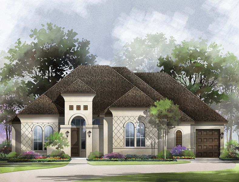 Milano Floor Plan Elevation E, Stewart's Forest, Conroe | Sitterle Homes