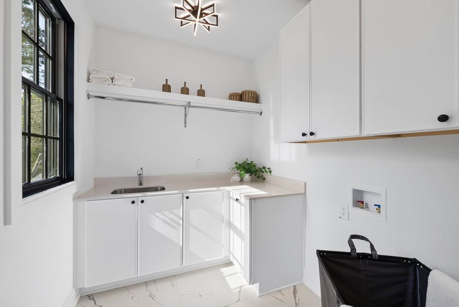 Representative furnished interior of a home built from the Grace by Homes by Dickerson in The Founding at Blue Ridge, Raleigh (Image 28).