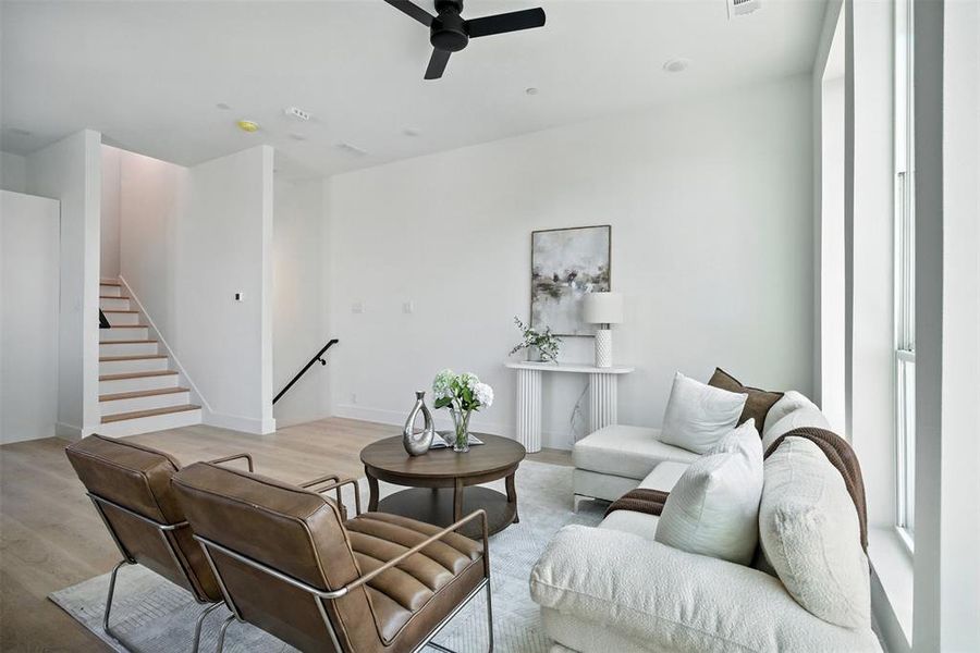 Furnished interior view inside a new home in , Dallas (Image 25).