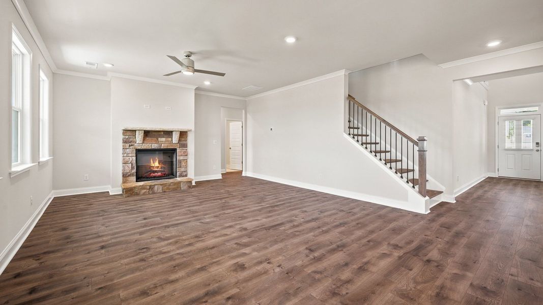 Representative unfurnished interior of a home built from the Emerson by D.R. Horton in Jackson Landing, Jefferson (Image 13). Representative unfurnished interior of a home built from the Emerson by D.R. Horton in Jackson Landing, Jefferson (Image 13).