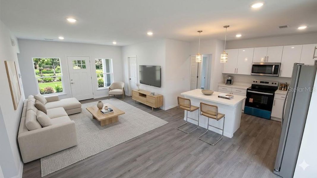 Furnished interior view inside a new home in , Kissimmee (Image 7). Furnished interior view inside a new home in , Kissimmee (Image 7).