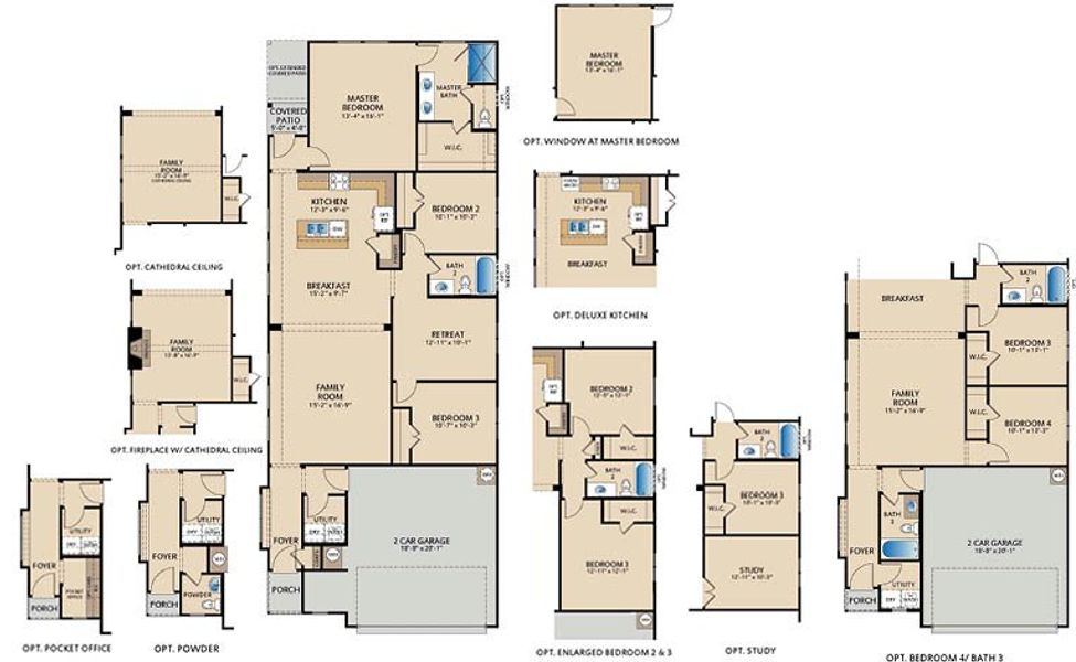 2D floor plan layout for the Palmetto by Pacesetter Homes in Elevon, Lavon, TX (Image 4). 2D floor plan layout for the Palmetto by Pacesetter Homes in Elevon, Lavon, TX (Image 4).