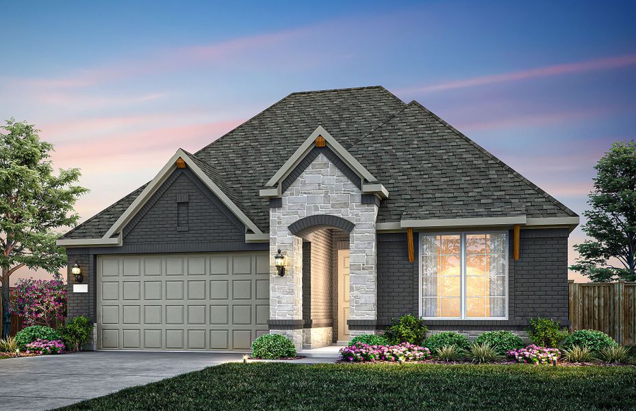 Representative exterior photo of a completed home built from the Chilton by Pulte Homes in Saddleback at Santa Rita Ranch, Liberty Hill, TX (Image 3).