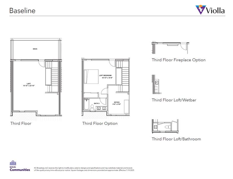 2D floor plan layout for the Plan 7 by Koelbel and Company in Violla, Boulder, CO (Image 5).