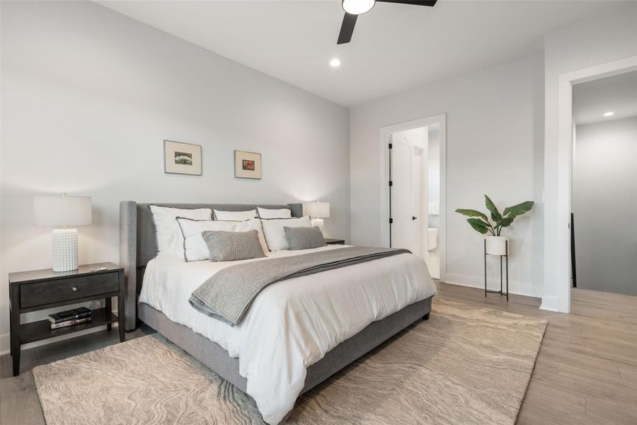A beautifully appointed guest suite on the main floor ensures comfort and privacy for visitors.