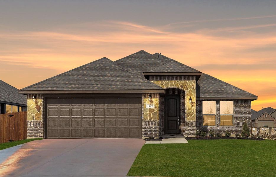 Representative exterior photo of a completed home built from the Concept 1849 by Risewell Homes in Summer Crest, Fort Worth, TX (Image 2). Representative exterior photo of a completed home built from the Concept 1849 by Risewell Homes in Summer Crest, Fort Worth, TX (Image 2).