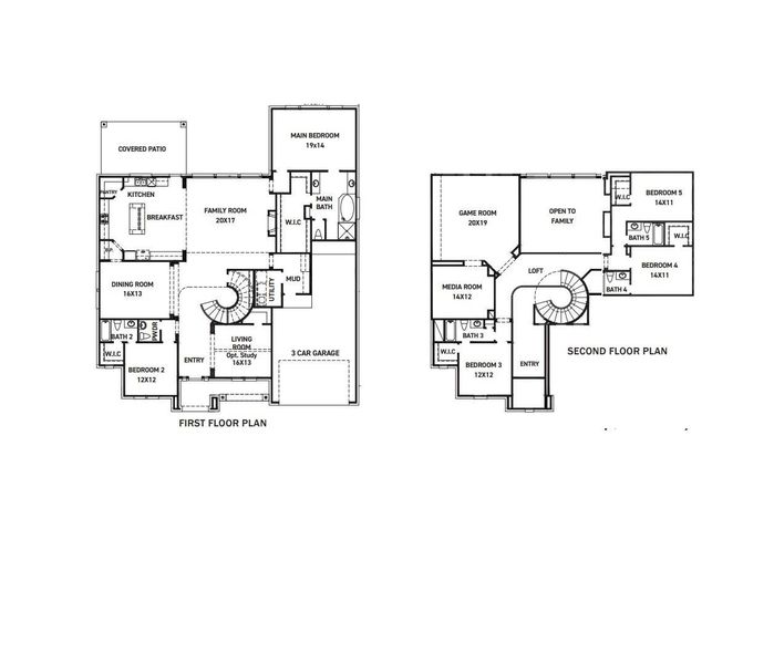 2D floor plan layout of this home in Elyson 45' & 70', Katy, TX (Image 4). 2D floor plan layout of this home in Elyson 45' & 70', Katy, TX (Image 4).