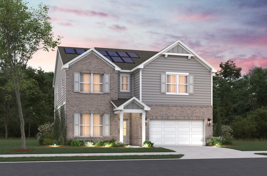 Representative exterior photo of a completed home built from the Canton Ii by Beazer Homes in Wisteria at GreenHouse, Marietta, GA (Image 2).