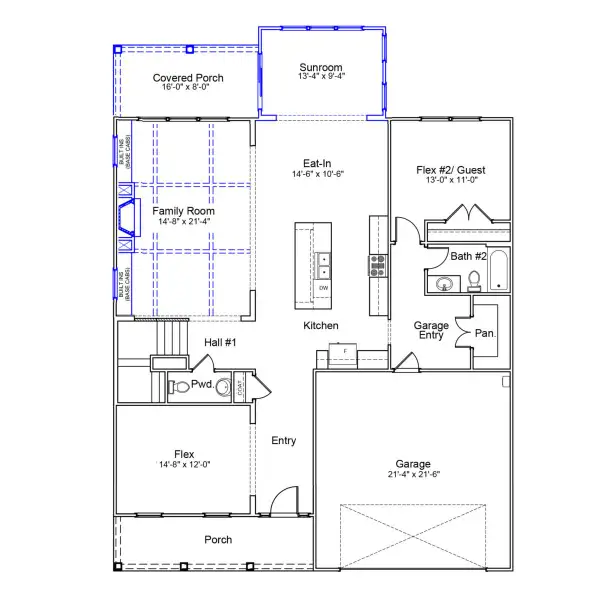 2D floor plan layout of this home in Scotts Hill Village, Wilmington, NC (Image 2). 2D floor plan layout of this home in Scotts Hill Village, Wilmington, NC (Image 2).