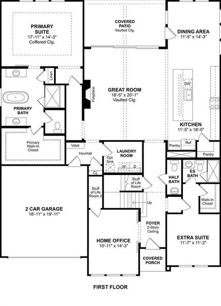 2D floor plan layout of this home in Wellington, Haslet, TX (Image 3).