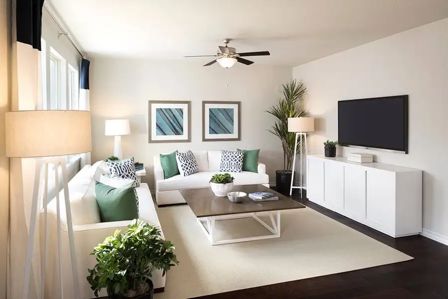 Furnished interior view inside a new home in Turners Crossing, Buda (Image 3).