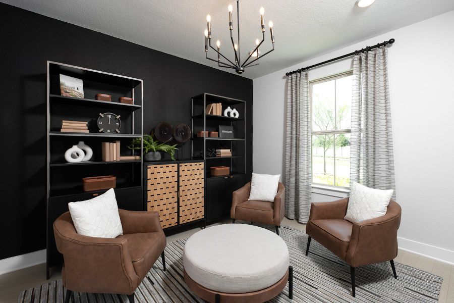 Representative furnished interior of a home built from the Emery by Tri Pointe Homes in Painted Tree, McKinney (Image 11).