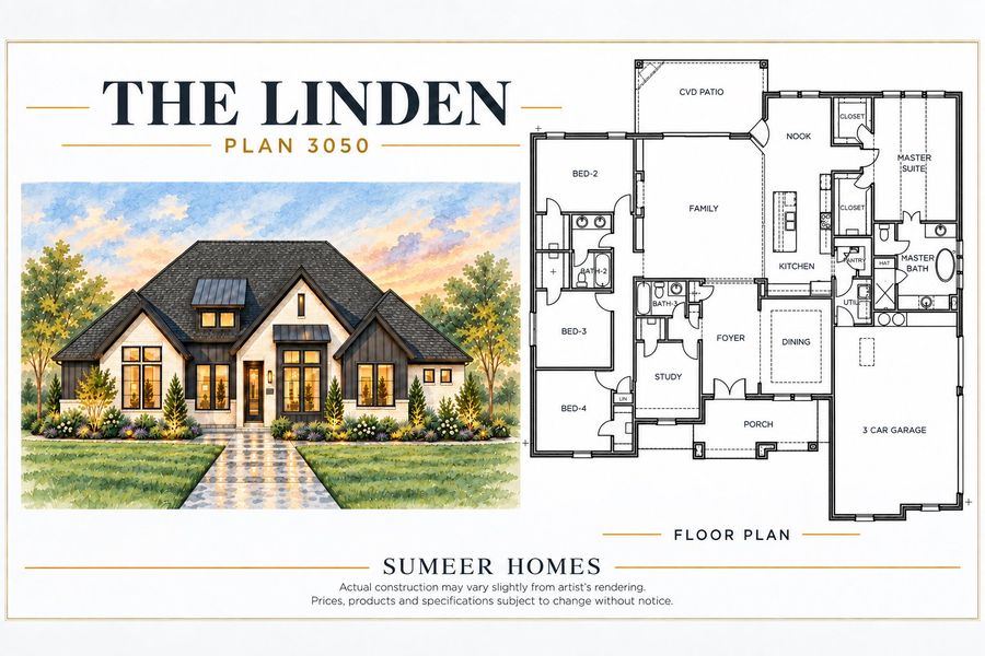 2D floor plan layout of this home in Emerson Farms, Rockwall, TX (Image 2). 2D floor plan layout of this home in Emerson Farms, Rockwall, TX (Image 2).