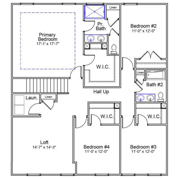 2D floor plan layout of this home in Winston Ridge, Youngsville, NC (Image 3).