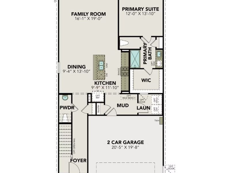 2D floor plan layout of this home in Applewhite Meadows, San Antonio, TX (Image 2).