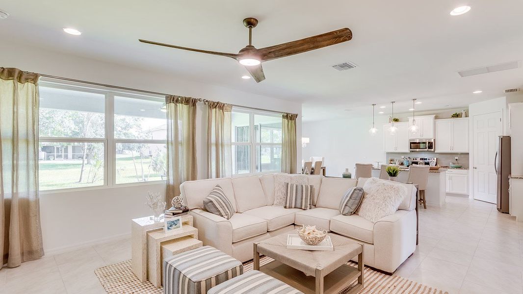 Representative furnished interior of a home built from the Kellen by D.R. Horton in Deep Creek Tradition Series, Punta Gorda (Image 11).