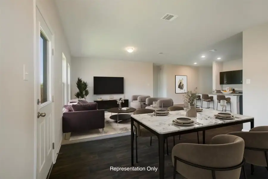 Furnished interior view inside a new home in Oaks at San Gabriel, Georgetown (Image 4).
