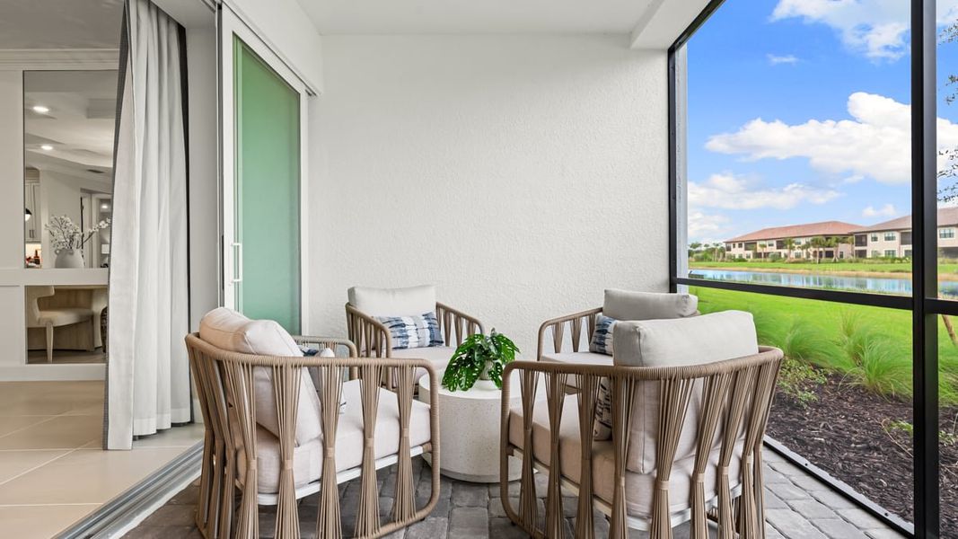 Representative exterior details of a home built from the Vitale by Taylor Morrison in Esplanade by the Islands Coach Homes, Naples (Image 4).