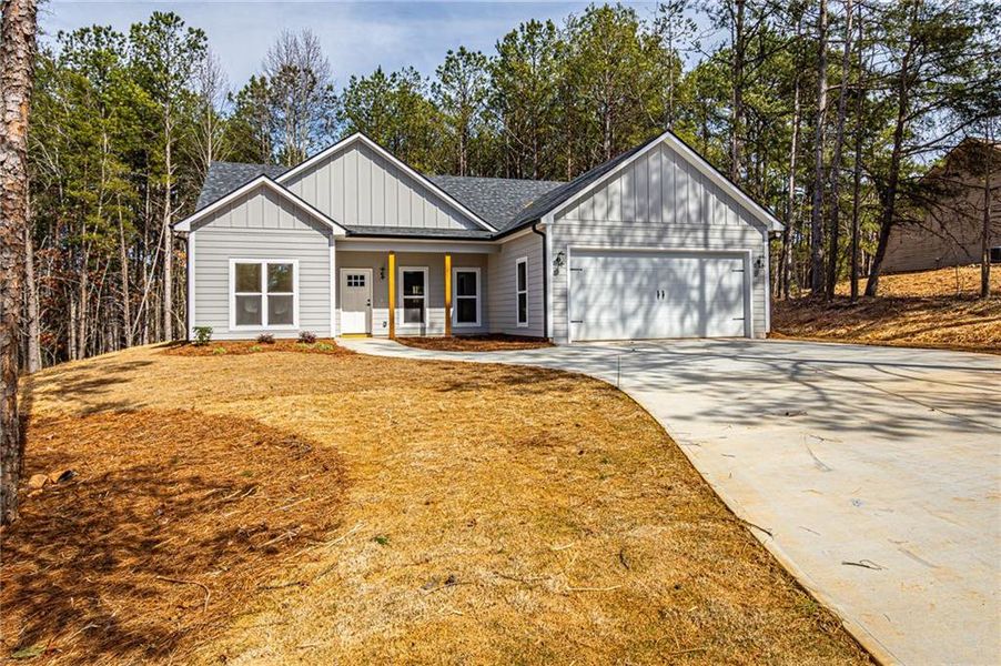 Front exterior of a new home in , Dawsonville, GA, highlighting curb appeal (Image 21).