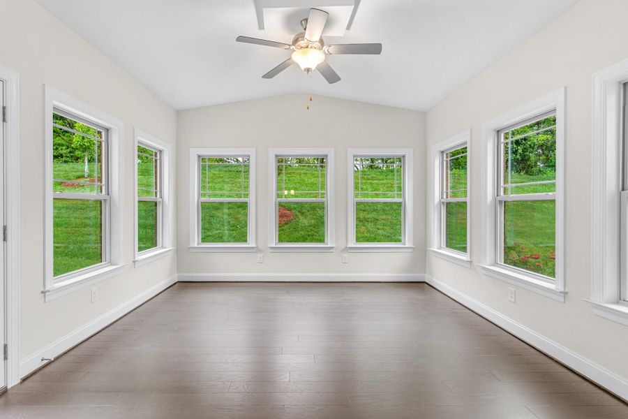 Representative unfurnished interior of a home built from the Kendall Lux by Keystone Homes NC in Weybridge, Burlington (Image 35).