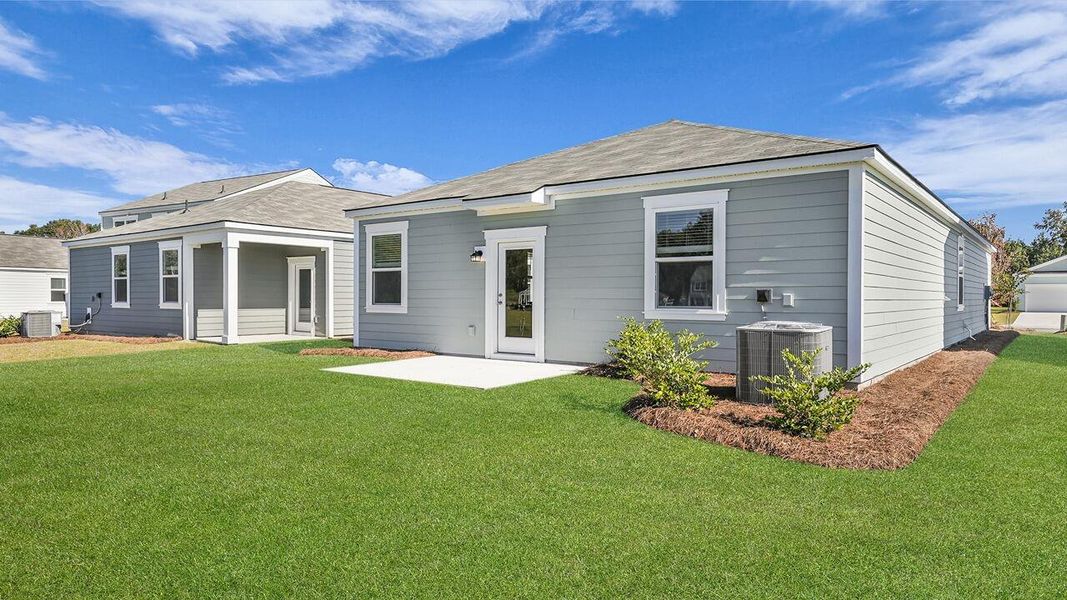 Exterior details and patio area of a home in The Oaks at Center Station, Hollywood (Image 24).