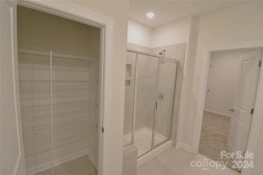 Large Linen Closet and a Nice Shower