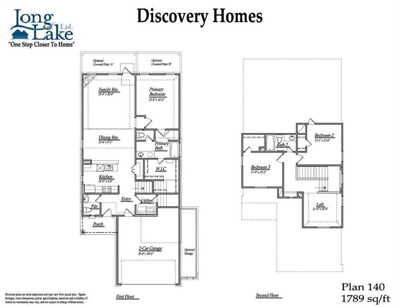 Plan 140 features 3 bedrooms, 2 full baths, 1 half bath and over 1,700 square feet of living space.