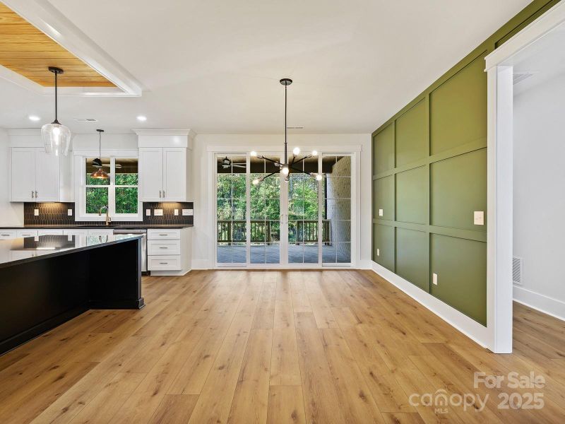 Kitchen/Dining Area with Accent Wall