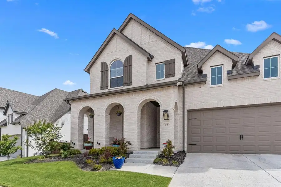 A popular Highland Homes "Redford Plan" elevation notable for the charming front porch.........let's take a look ~ come on in! A popular Highland Homes "Redford Plan" elevation notable for the charming front porch.........let's take a look ~ come on in!