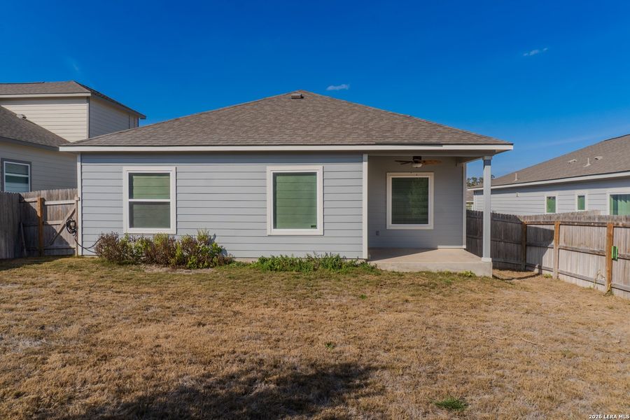 Exterior details and patio area of a home in The Meadows at Hunters Ranch, San Antonio (Image 3). Exterior details and patio area of a home in The Meadows at Hunters Ranch, San Antonio (Image 3).