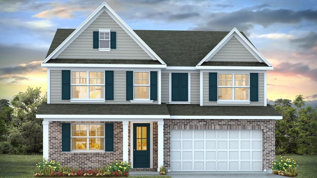 Representative exterior photo of a completed home built from the HARBOR OAK by D.R. Horton in Livingston Woods, Irmo, SC (Image 21). Representative exterior photo of a completed home built from the HARBOR OAK by D.R. Horton in Livingston Woods, Irmo, SC (Image 21).