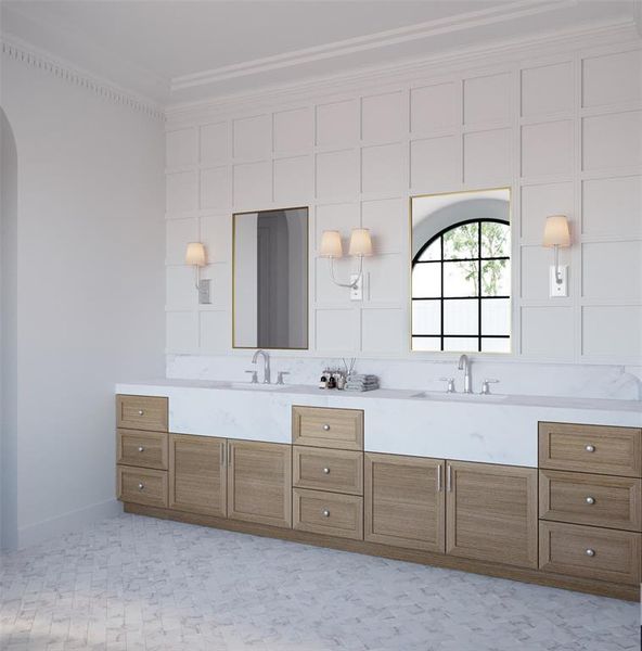 Furnished interior view inside a new home in , Dallas (Image 8).