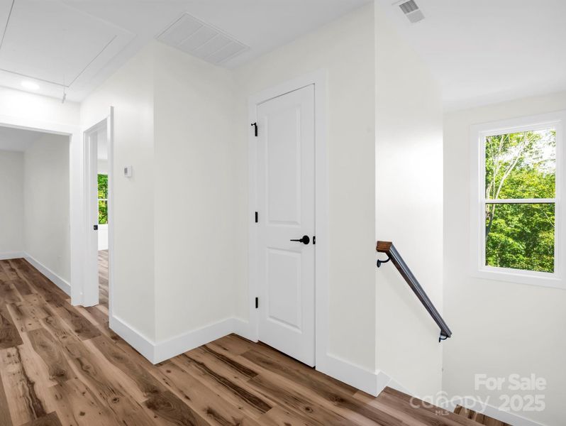 View from upstairs coming up the steps