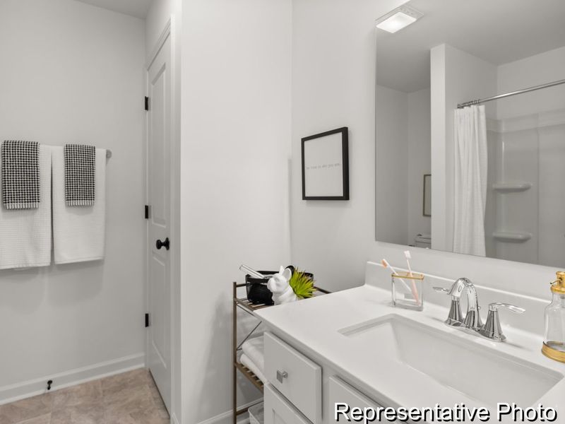 Furnished interior view inside a new home in North District at Flowers Plantation Townhomes, Clayton (Image 15).