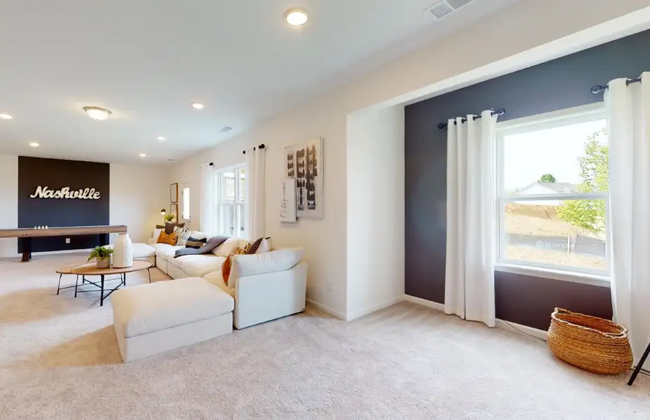 Furnished interior view inside a new home in Hamlet at Carothers Crossing, La Vergne (Image 6).
