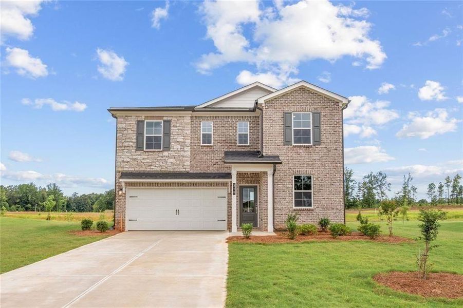 Front exterior of a new home in Walker Grove, McDonough, GA, highlighting curb appeal (Image 20).