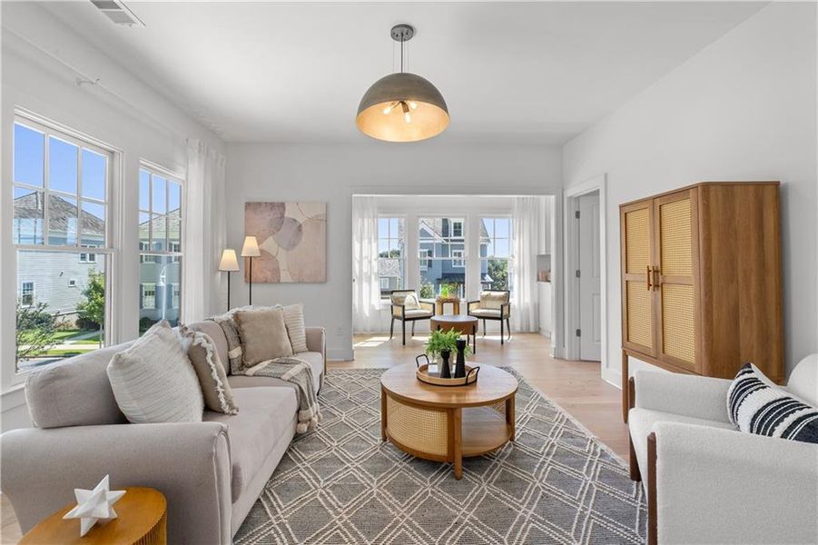 Furnished interior view inside a new home in Vickery, Cumming (Image 16). Furnished interior view inside a new home in Vickery, Cumming (Image 16).